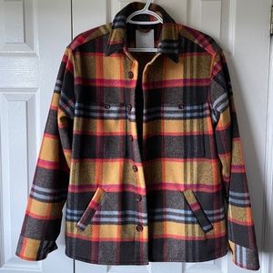 Plaid Percival Button Up Jacket